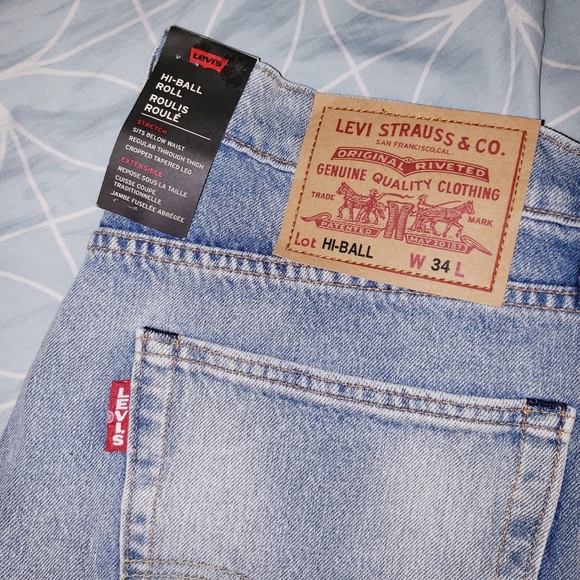 Levi's Hi-Ball Roll Jean's Light Blue NWT - Picture 5 of 8